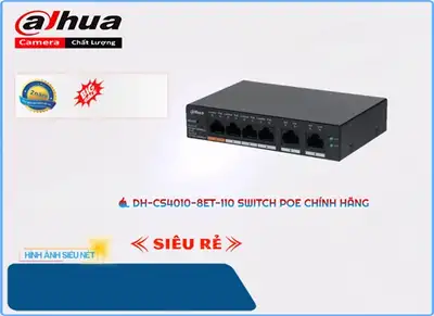 Lắp đặt camera Dahua DH-CS4010-8ET-110 Switch chuyển đổi mạng