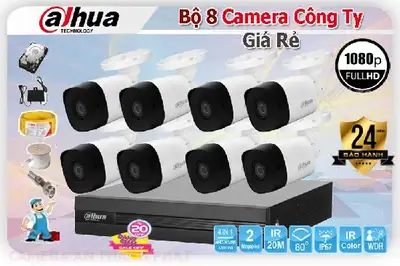 Lắp đặt camera Bộ 8 Camera Quan Sát Công Ty Giá Rẻ