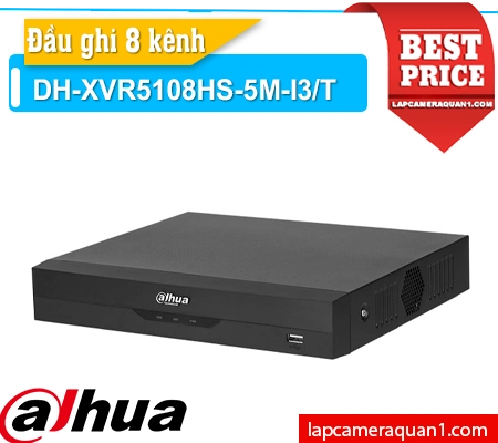 Đầu ghi hình Dahua DH-XVR5108HS-5M-I3/T, Đầu ghi 8 kênh DH-XVR5108HS-5M-I3/T, Dahua XVR5108HS-5M-I3/T, Đầu ghi Dahua HDCVI 5108HS-5M-I3/T, Dahua XVR 5108HS/5M-I3/T, Đầu ghi hình 8CH DH-XVR5108HS-5M-I3/T, Dahua 5108HS-5M-I3/T Recorder
