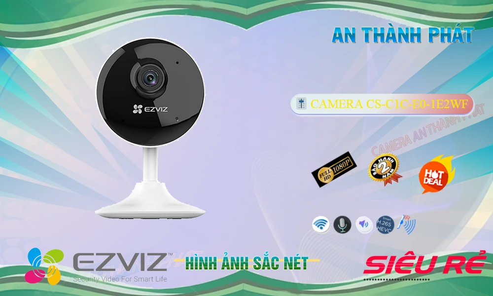 CS-C1C-E0-1E2WF sắc nét Wifi Ezviz ➠