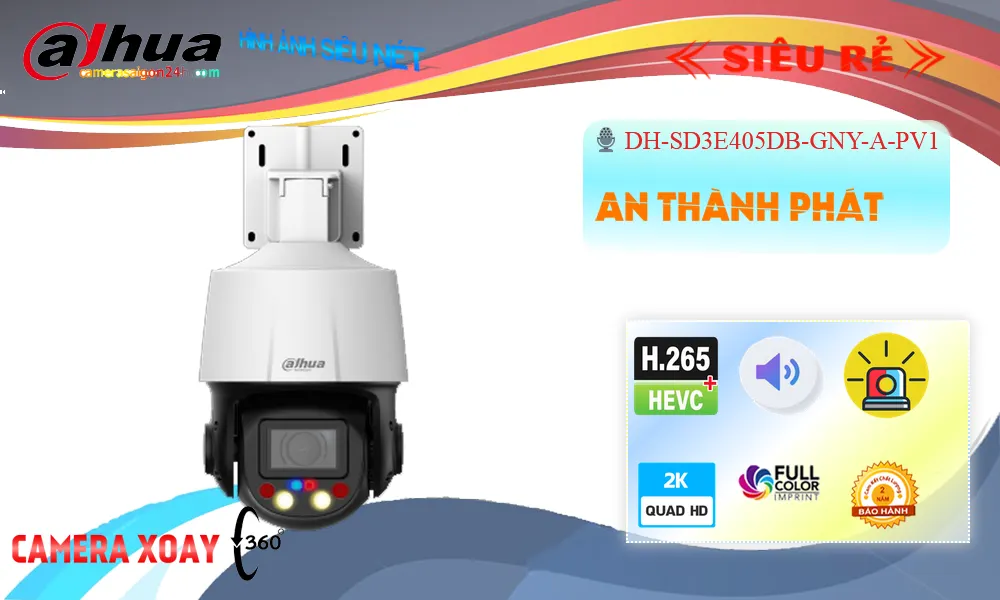➠  DH-SD3E405DB-GNY-A-PV1 sắc nét Dahua