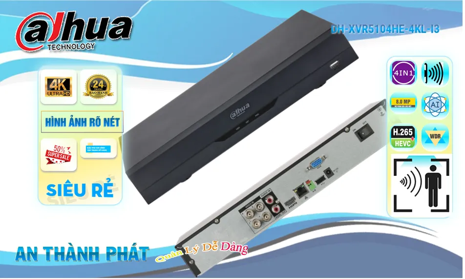 DH-XVR5104HE-4KL-I3 sắc nét Dahua