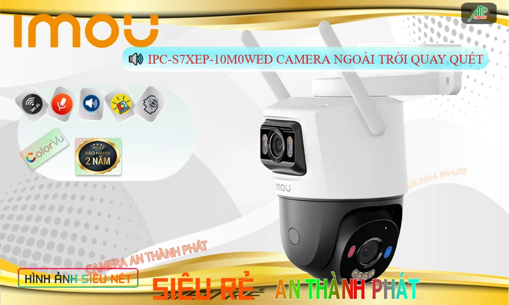 Không Dây Chức năng chuyên dụng Phát hiện chuyển động người bằng cảm biến AI IPC-S7XEP-10M0WED sắc nét Wifi Imou 👍